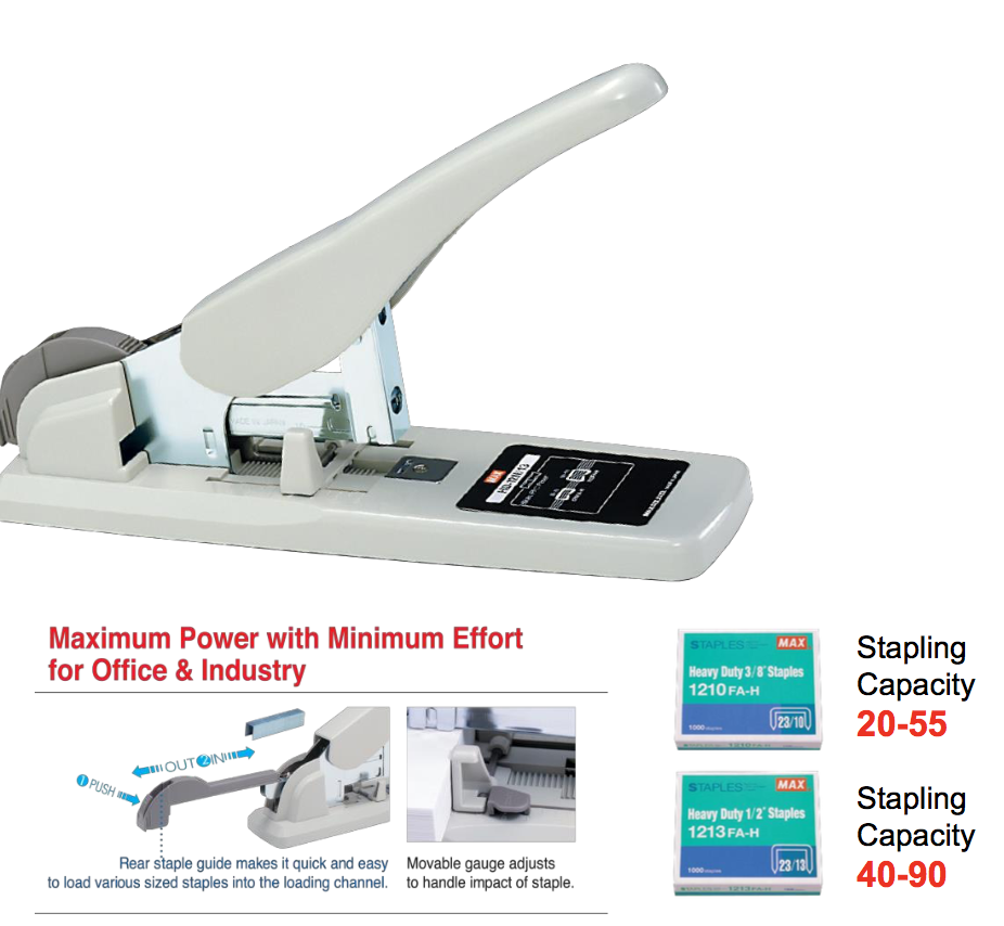 MAX HEAVY DUTY STAPLER HD-12N/13